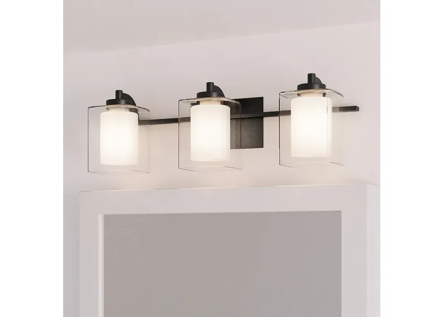 Kolt 3-Light Matte Black Vanity Light-black