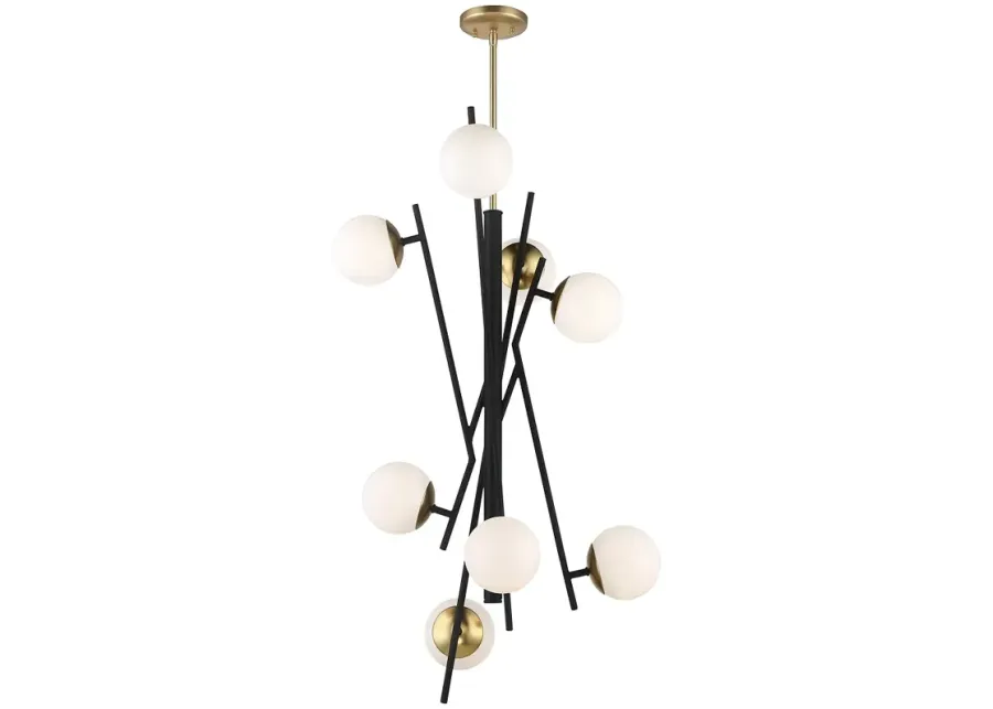 Alluria 23 1/4"W Coal Autumn Gold 8-Light LED Foyer Pendant-gold