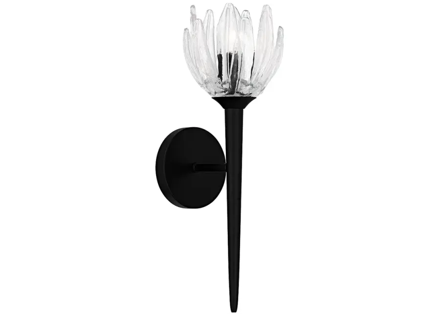 Shea 1-Light Matte Black Wall Sconce-black
