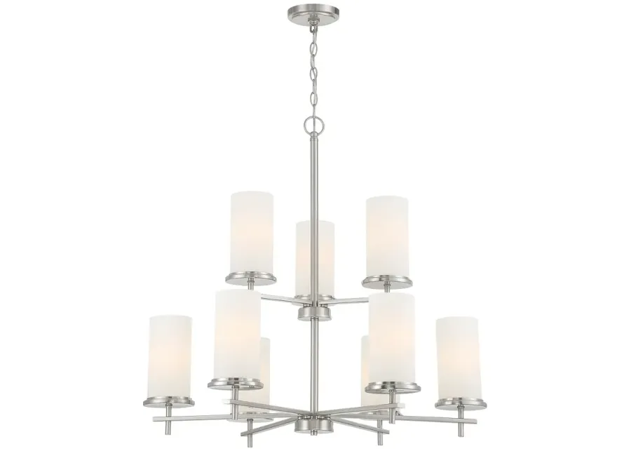 Haisley 31 1/2"W Nickel Chandelier by Minka Lighting Inc.-silver