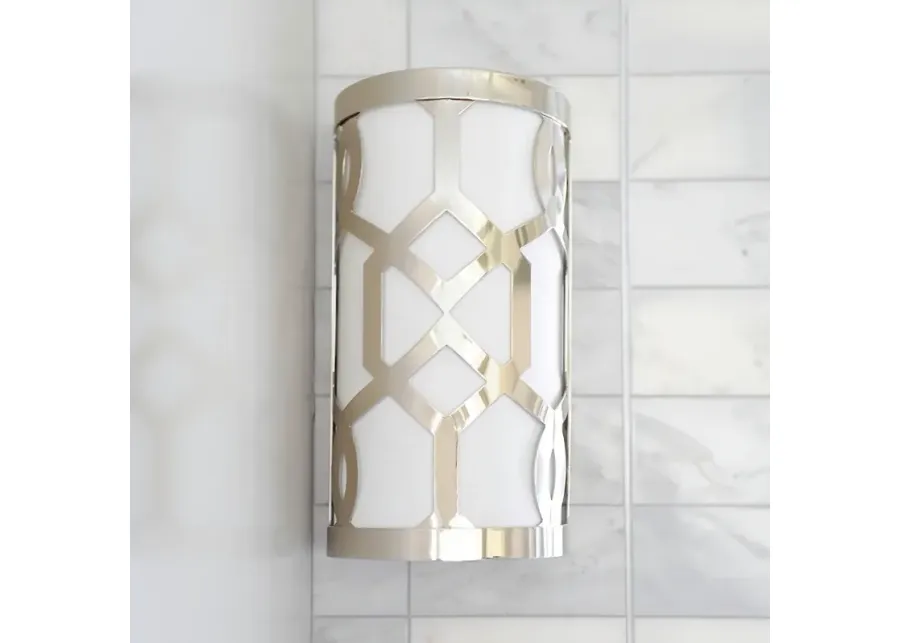 Crystorama Jennings 12" High Polished Nickel Wall Sconce-silver