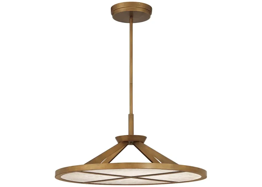 Minka-Lavery Stiles LED 28-in Ashen Gold Indoor Pendant-gold