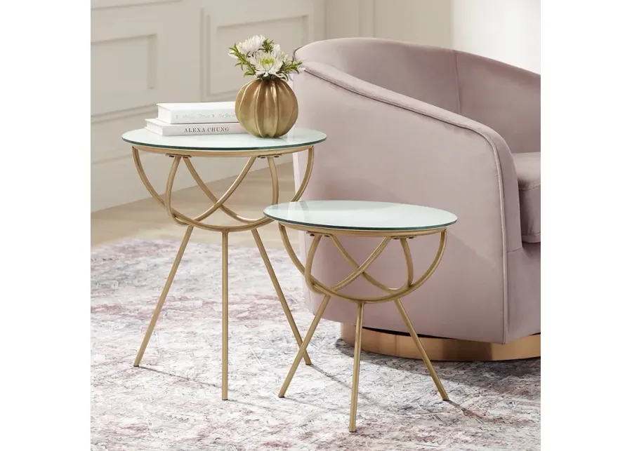 Mayflower Antique Gold Metal and Marbleized Glass Nesting Tables Set of 2-gold 1 83443-mayflower-antique-gold-metal-and-marbleized-glass-nesting-tables-set-of-2-gold-1.webp