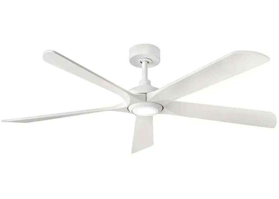 58" Hinkley Layton Matte White LED Smart Ceiling Fan-white