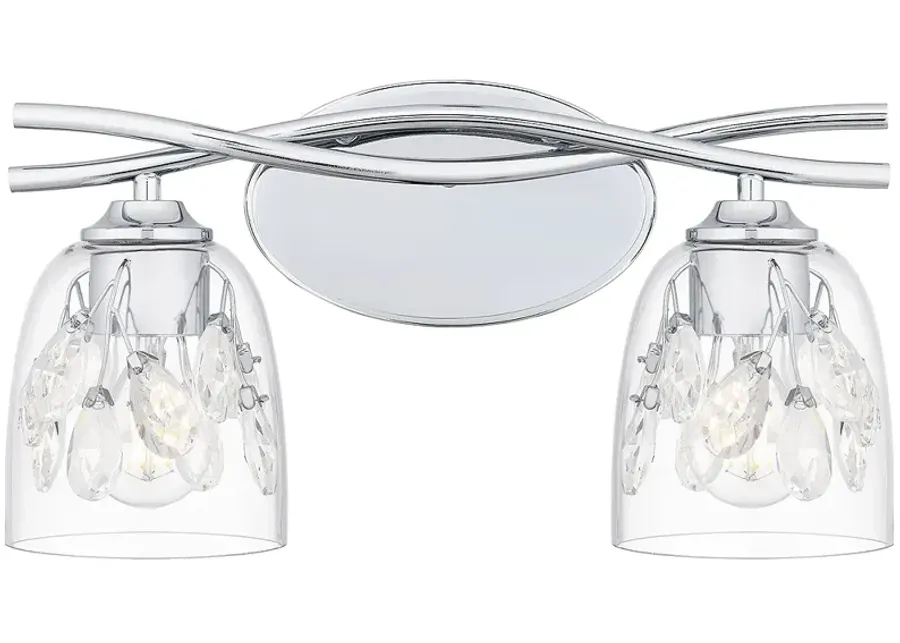 Ansley 2-Light Polished Chrome Bath Light-silver