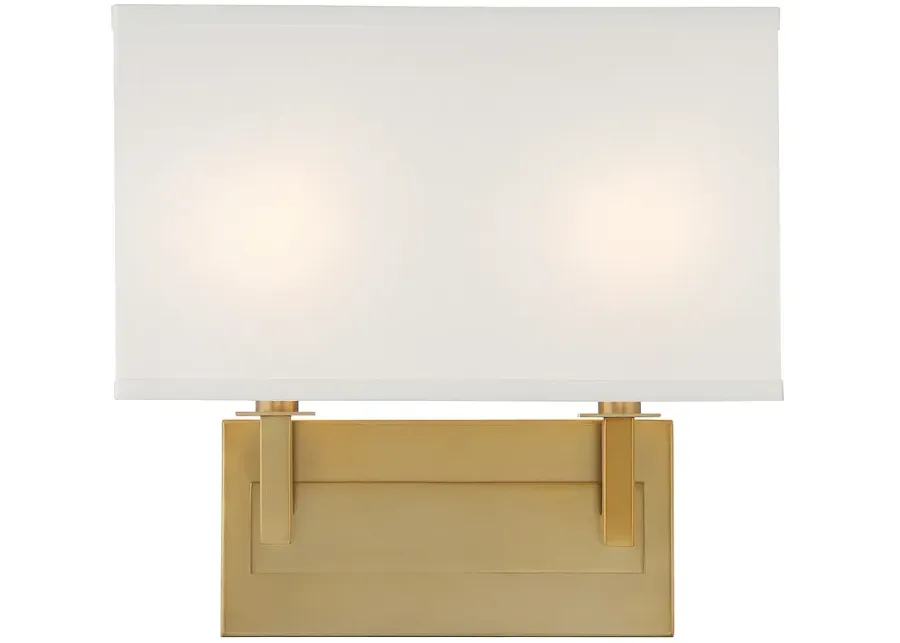 Crystorama Durham 12 1/4" High Vibrant Gold ADA Wall Sconce-gold
