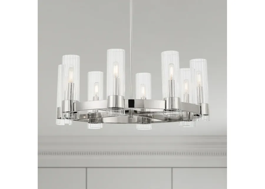 Minka Lavery Vernon Place 28 1/4" Modern Chrome 8-Light Chandelier-silver