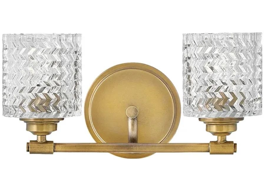 Elle 7 1/2"H Brass 2-Light Wall Sconce by Hinkley Lighting-gold