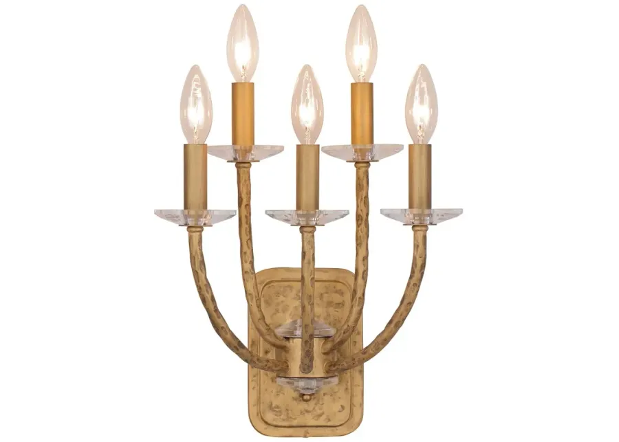Minka-Lavery Atella 5-Light Ashen Gold Wall Sconce-gold