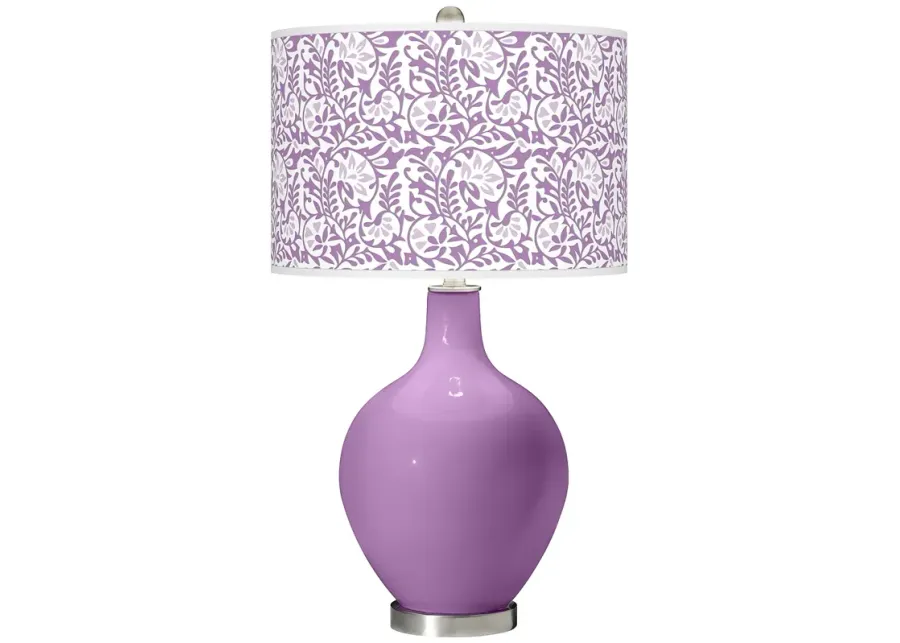Color Plus Ovo 28 1/2" Gardenia Shade African Violet Purple Table Lamp-purple