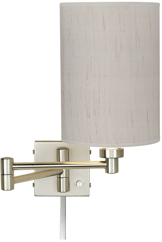 83966-possini-euro-ivory-linen-nickel-plug-in-swing-arm-with-cord-cover-silver-1.webp