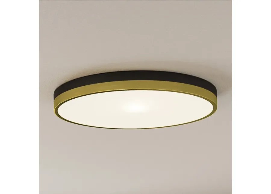 Quoizel Weldin 20" Wide Matte Black Gold LED Ceiling Light-gold