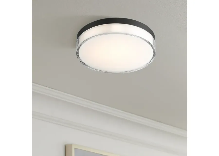 Minka Lavery Vantage 7" LED Black and White Acrylic LED Ceiling Light-black