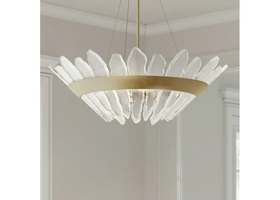 Stiffel Hartford 29" Wide Gray Iron and Glass Modern Pendant Light-gold