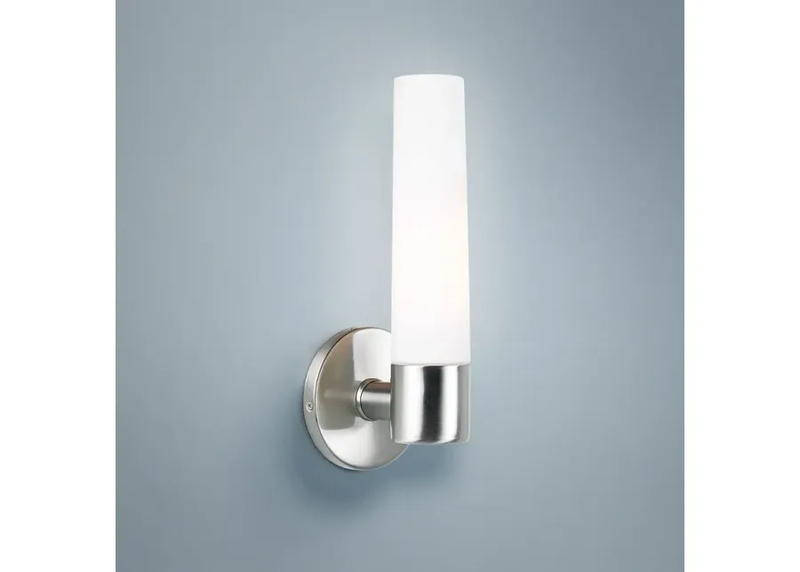 George Kovacs Saber 12 1/2" High Brushed Nickel Wall Sconce-silver