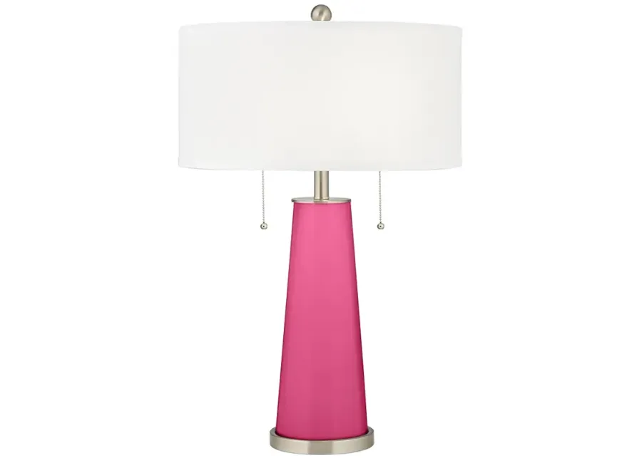 Color Plus Peggy 29 3/4" Blossom Pink Glass Table Lamp-pink