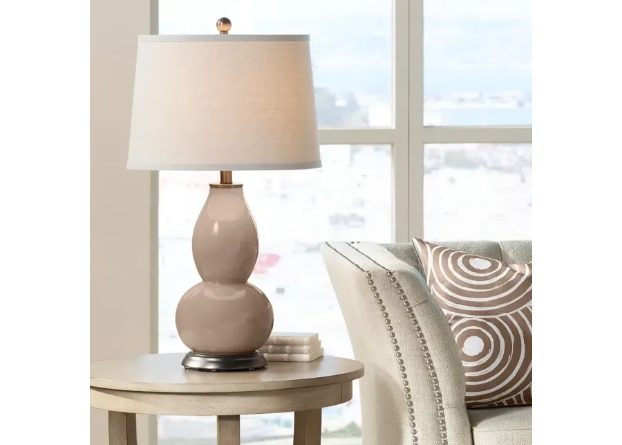 Color Plus Double Gourd 28 3/4" High Mocha Brown Table Lamp-brown