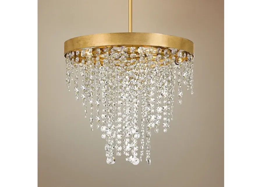 Crystorama Winham 20"W Antique Gold and Crystal Chandelier-gold