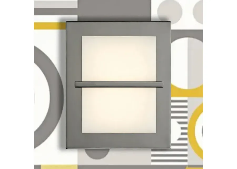 Tarnos 8" High Gun Metal and Alabaster ADA LED Wall Sconce