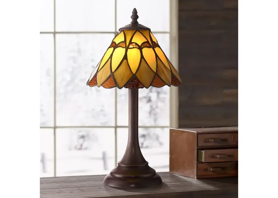 Robert Louis Tiffany 14" High Austin Art Glass LED Accent Lamp