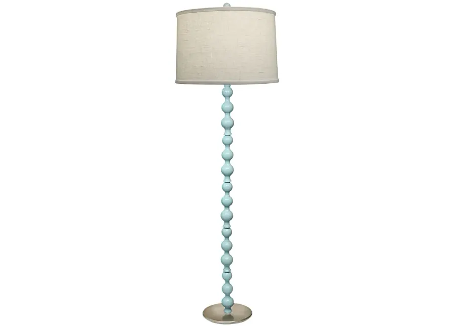 Stiffel Charlotte 62" High Gloss Light Blue Metal Floor Lamp