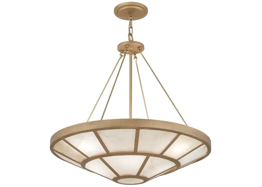Metropolitan Istria 8-Light 28-in Ashen Gold Pendant with ALABASTER Shade-gold