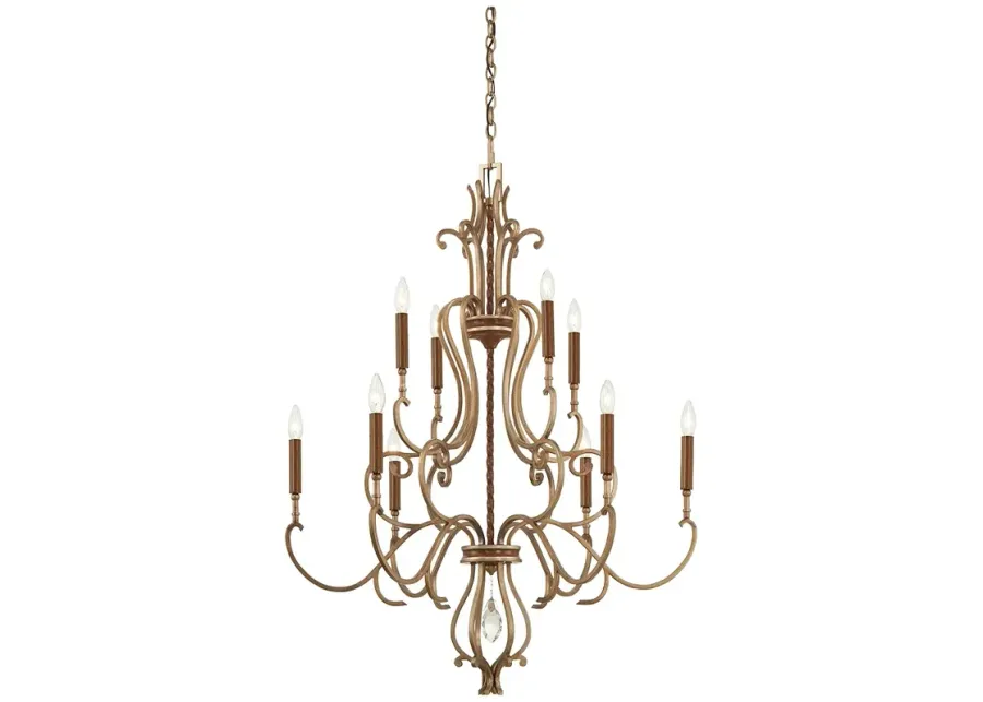 10 Light Chandelier-gold