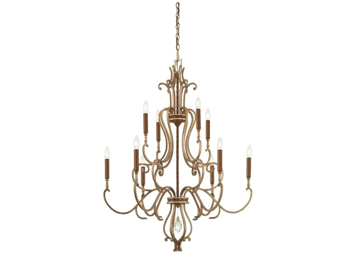 10 Light Chandelier-gold