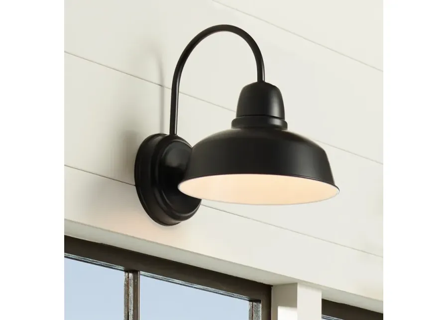 John Timberland Urban Barn 13" High Barn Light Black Finish Sconce-black