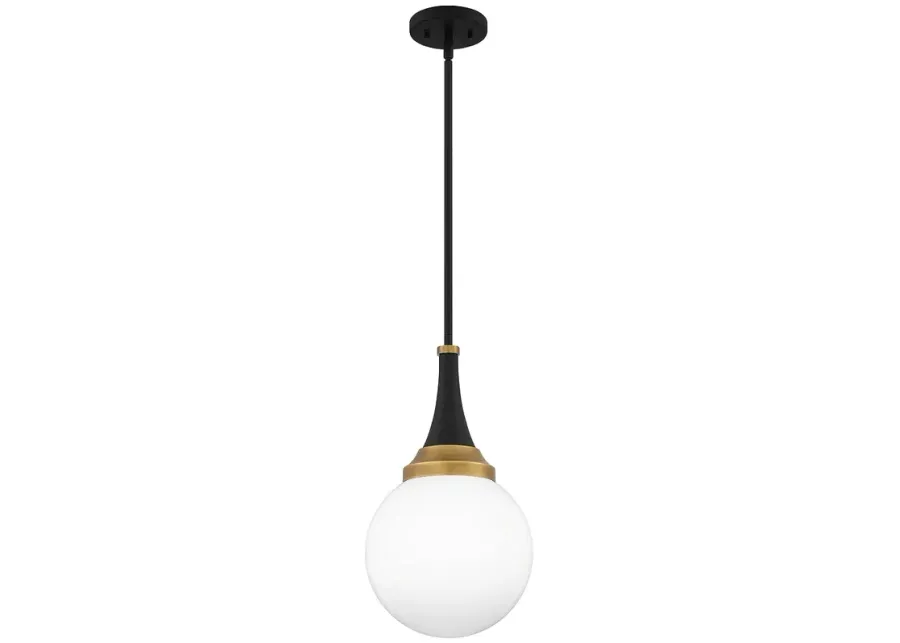 Quoizel Arlo 10" Wide Matte Black Globe Mini Pendant-black