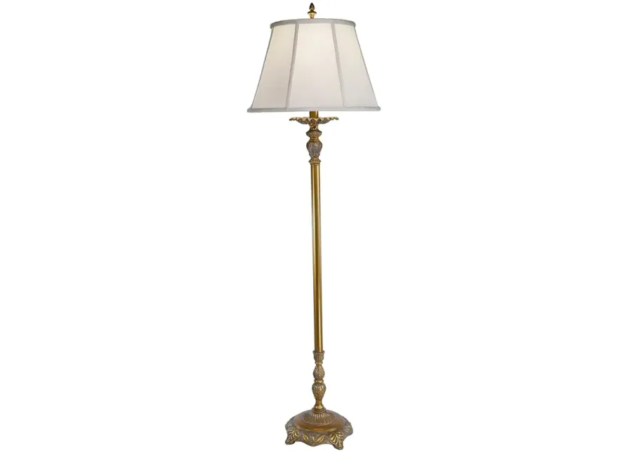 Stiffel Bennett 62" Traditional Artisan Brass Metal Floor Lamp-gold