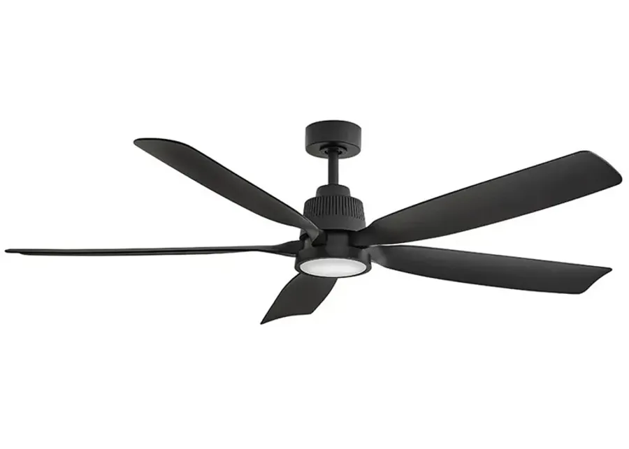 64" Hinkley Bodin Matte Black LED Smart Ceiling Fan-black