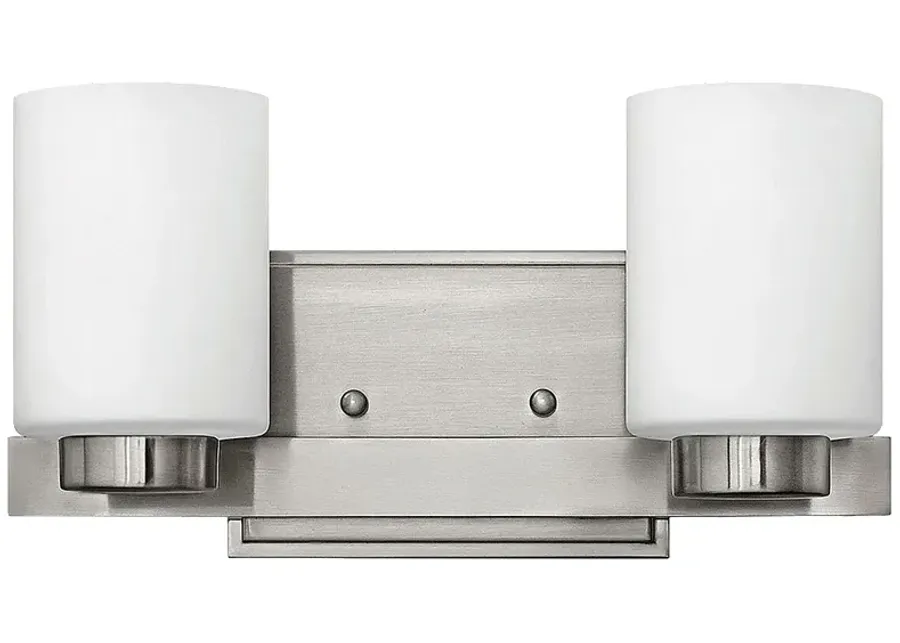 Miley 6 1/4"H Nickel 2-Light Wall Sconce by Hinkley Lighting-silver