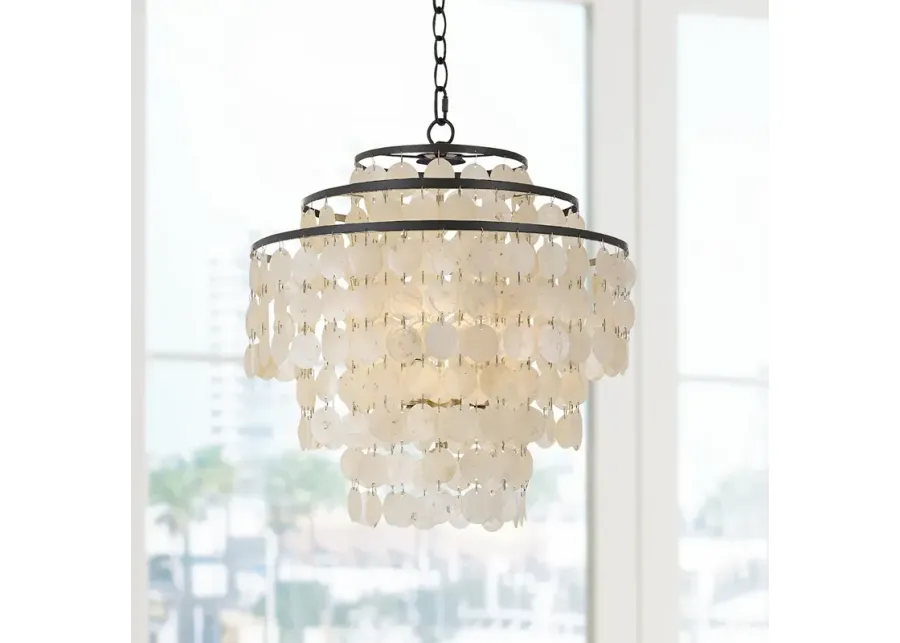 Crystorama Brielle 18" Wide Dark Bronze 4-Light Chandelier-brown