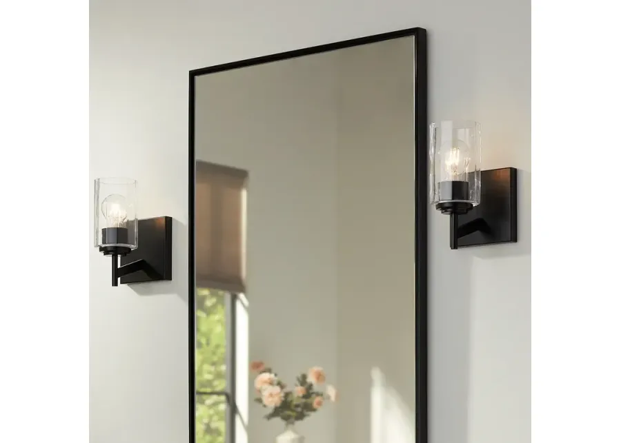 Possini Euro Evette 9 1/4" High Black Wall Sconce Set of 2-black
