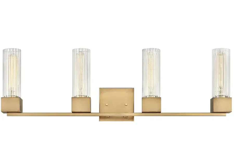 Hinkley Xander 32" Wide Heritage Brass 4-Light Bath Light-gold