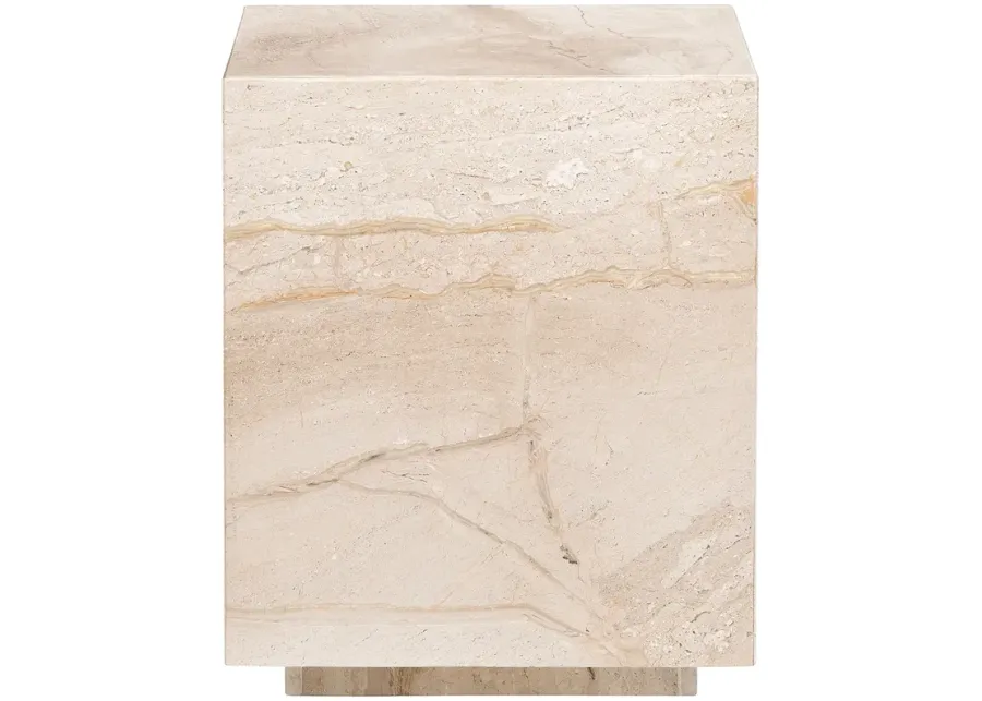 Crestview Collection Florence Dyna Marble End Table-beige