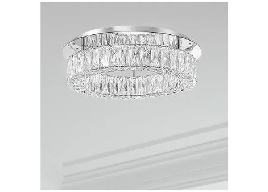 LED Chrome Flush Mount-silver