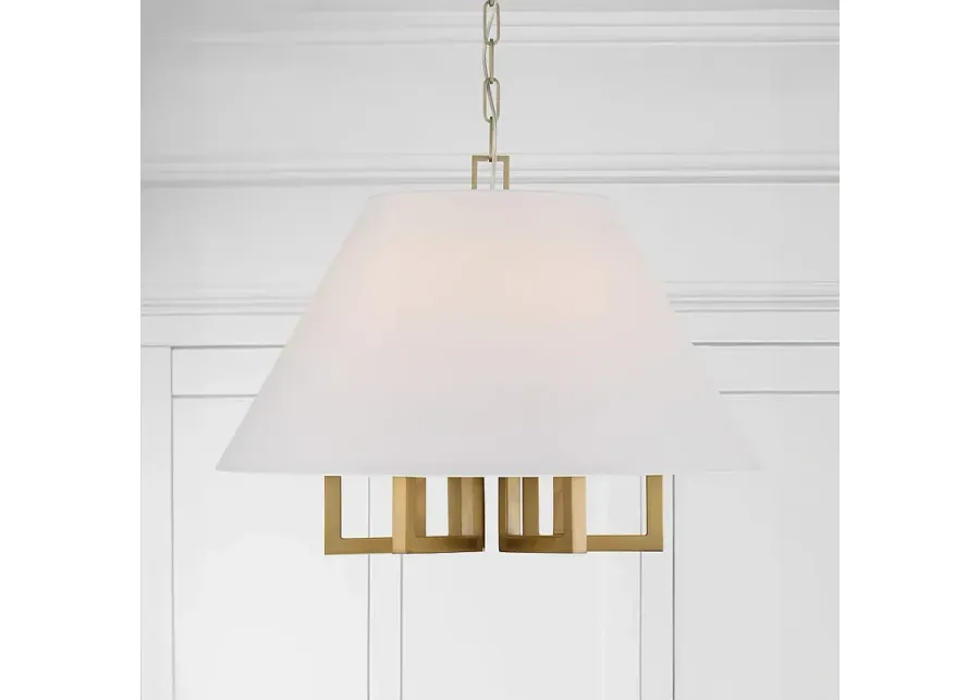 Crystorama Westwood 24" Wide Vibrant Gold 6-Light Chandelier-gold