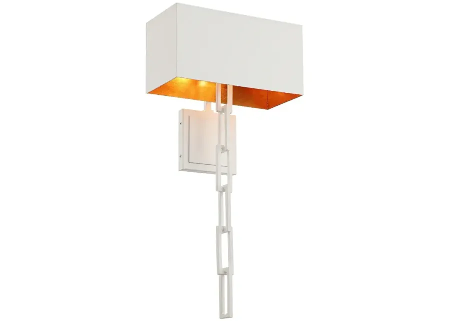 Crystorama Alston 24 1/2"H Matte White and Gold Wall Sconce-white