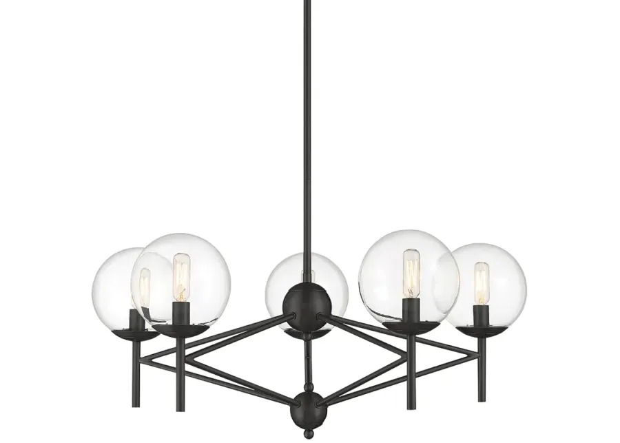 Minka Lavery Auresa 29" Wide 5-light Coal Black Glass Globes Pendant-black 1 85831-minka-lavery-auresa-29-wide-5-light-coal-black-glass-globes-pendant-black-1.webp