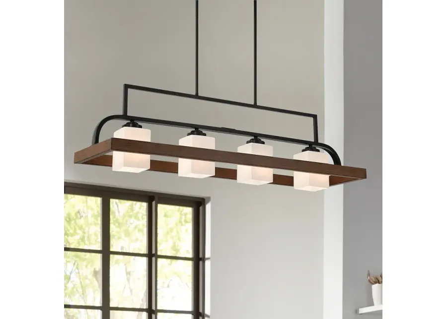 Possini Euro Spearhead 42" Black Wood Print 4-Light Island Pendant-black 1 85844-possini-euro-spearhead-42-black-wood-print-4-light-island-pendant-black-1.webp