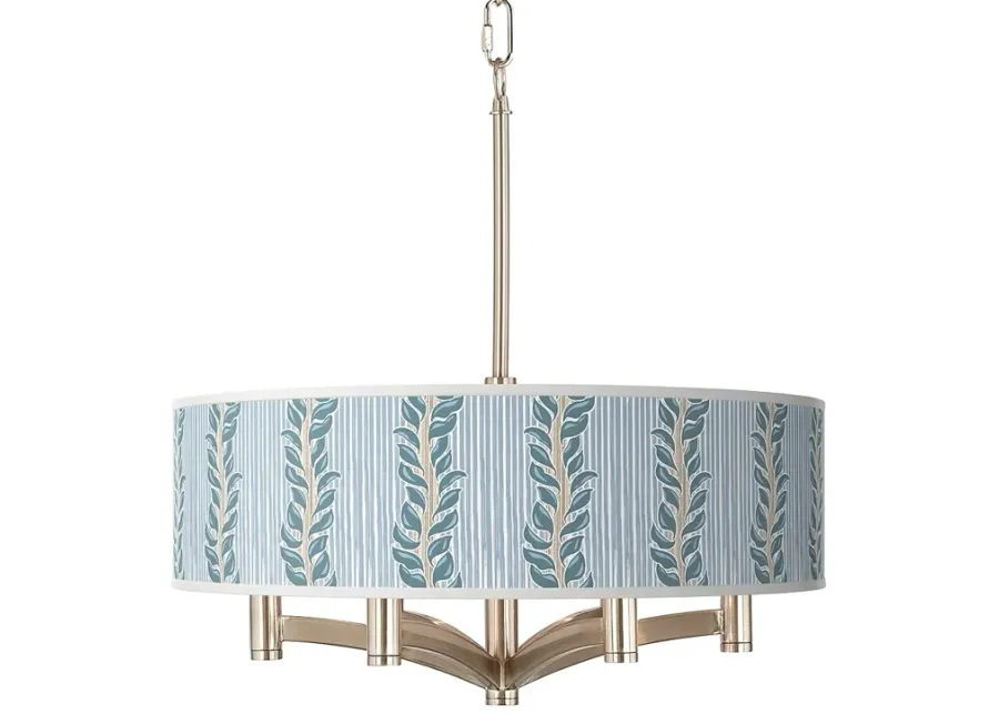 Drifting Petals Ava 6-Light Nickel Pendant Chandelier-silver