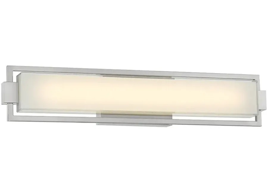 George Kovacs Opening Act 24" Wide Brushed Nickel LED Bath Light-silver