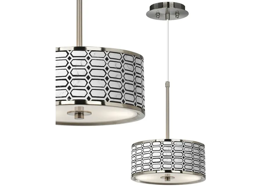 Rhombi Giclee Glow 10 1/4" Wide Pendant Light-10.25