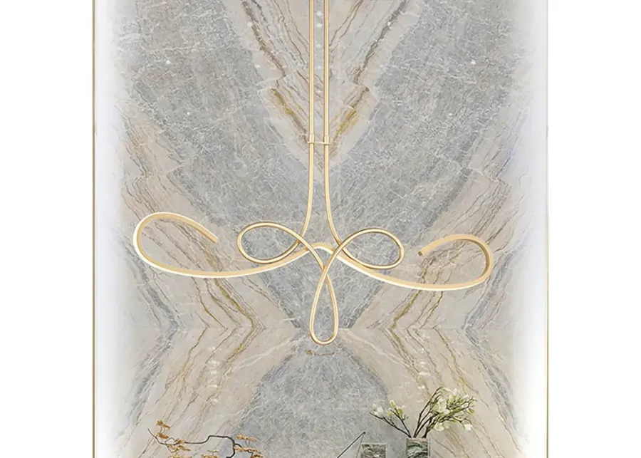 George Kovacs Astor 38" Wide Soft Gold LED Island Pendant-gold