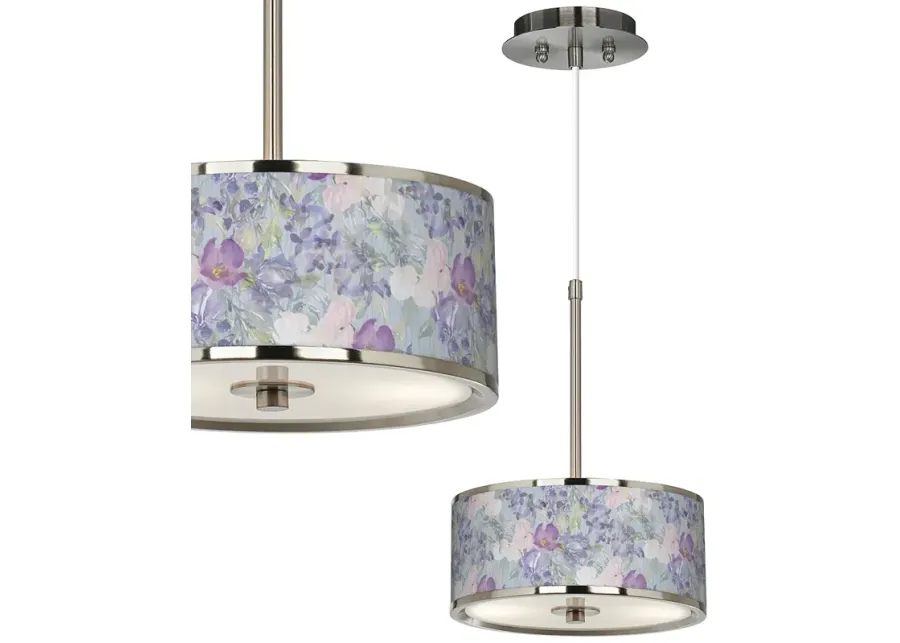 Giclee Glow Spring Flowers 10 1/4" Wide Mini Pendant Light-purple