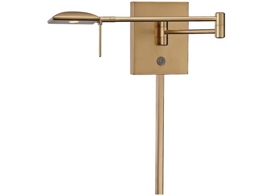 George Kovacs Square Head LED Gold Swing Arm Wall Lamp-gold