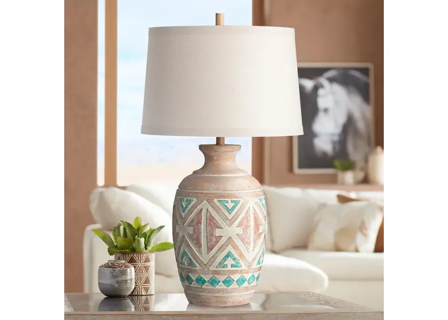 Crestview Collection Sante Fe 32 1/2" High Beige Cast Resin Table Lamp