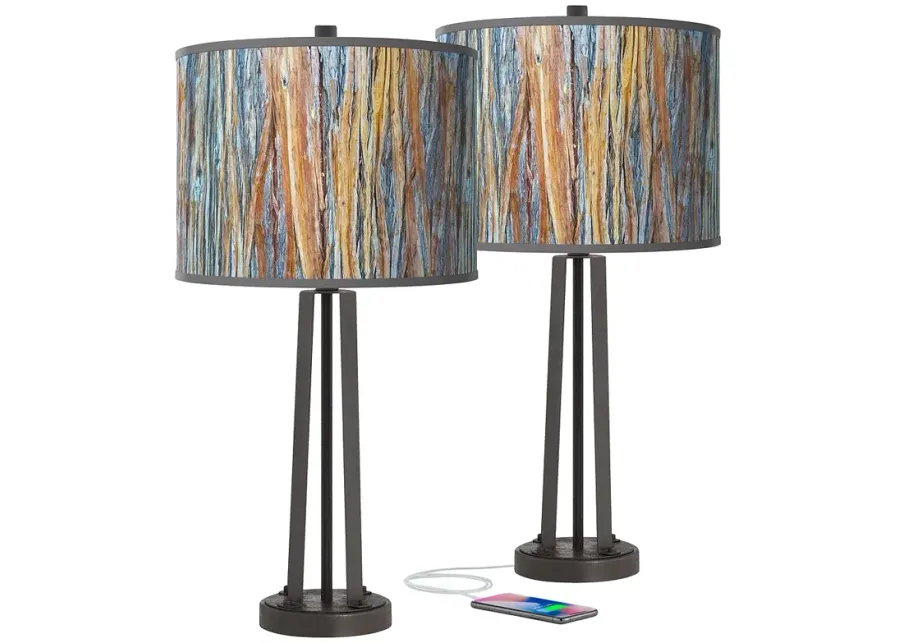 Giclee Glow Susan 25 1/2" Striking Bark and Bronze USB Lamps Set of 2-brown 1 86311-giclee-glow-susan-25-1-2-striking-bark-and-bronze-usb-lamps-set-of-2-brown-1.webp